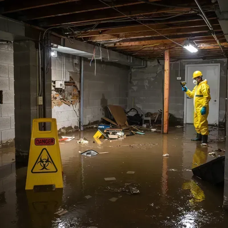 Flooded Basement Electrical Hazard in Chaffee, MO Property