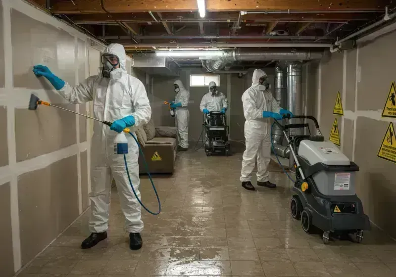 Basement Moisture Removal and Structural Drying process in Chaffee, MO